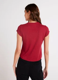 Bella Dahl Baby Crew Tee - Ruby Red- T-Shirts