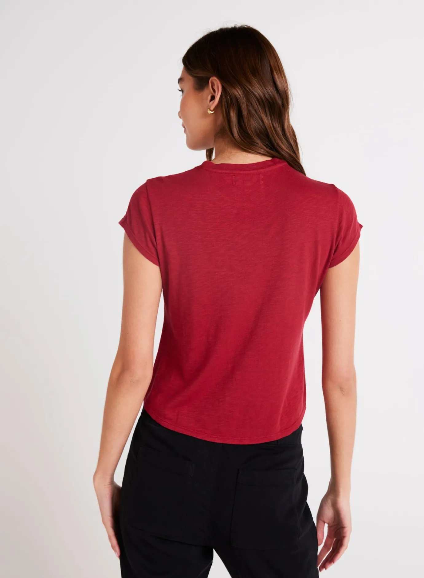 Bella Dahl Baby Crew Tee - Ruby Red- T-Shirts