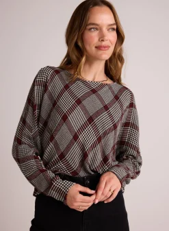 Bella Dahl Bias Dolman Sleeve Top - Winter Glen Plaid- Long Sleeve