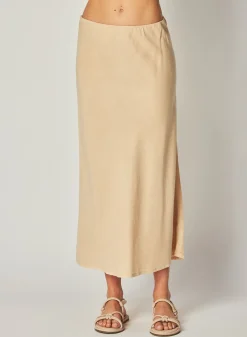 Bella Dahl Bias Midi Skirt - Summer Khaki- Skirts