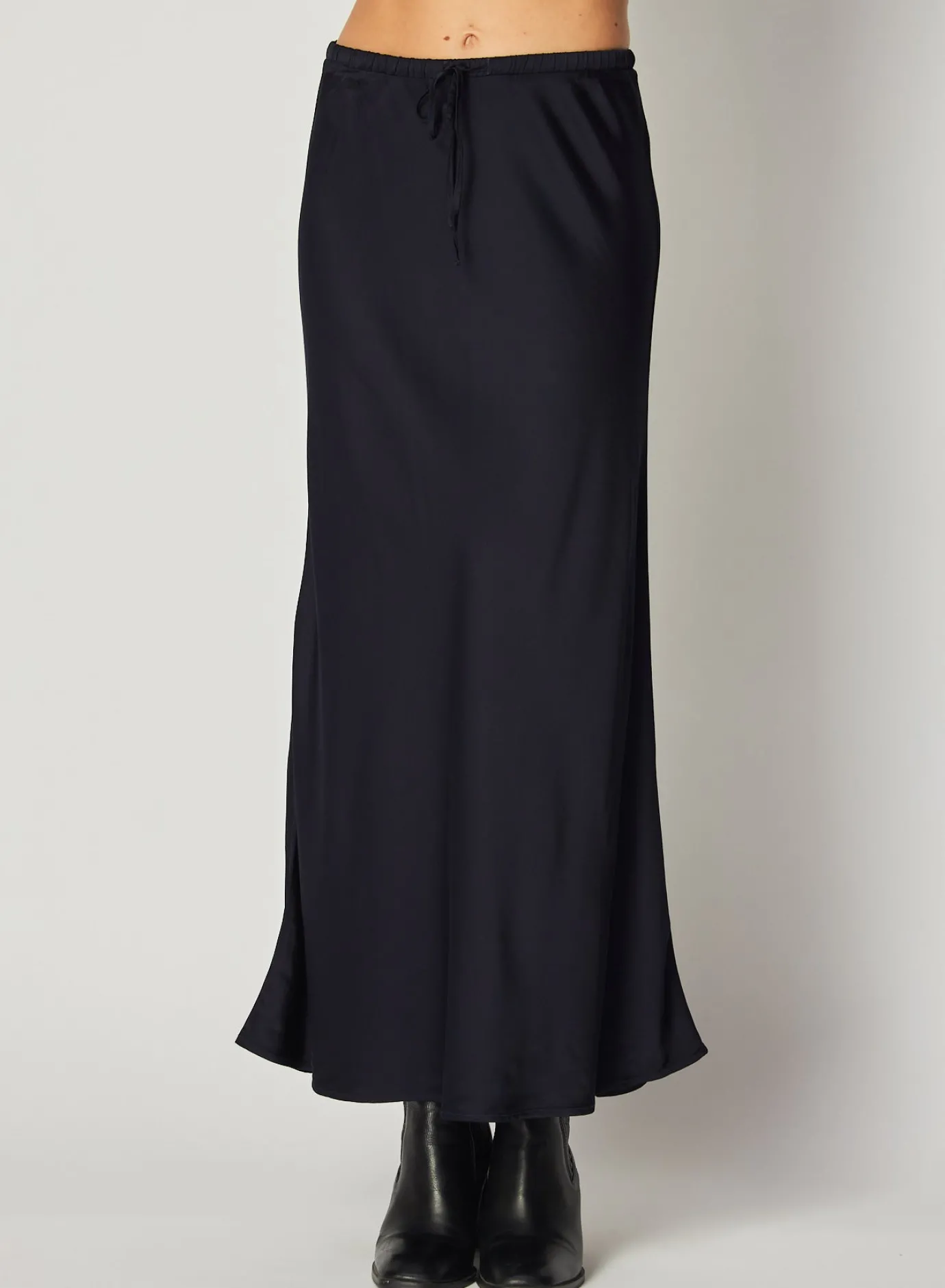 Bella Dahl Bias Skirt with Tie - Navy Eclipse- Skirts