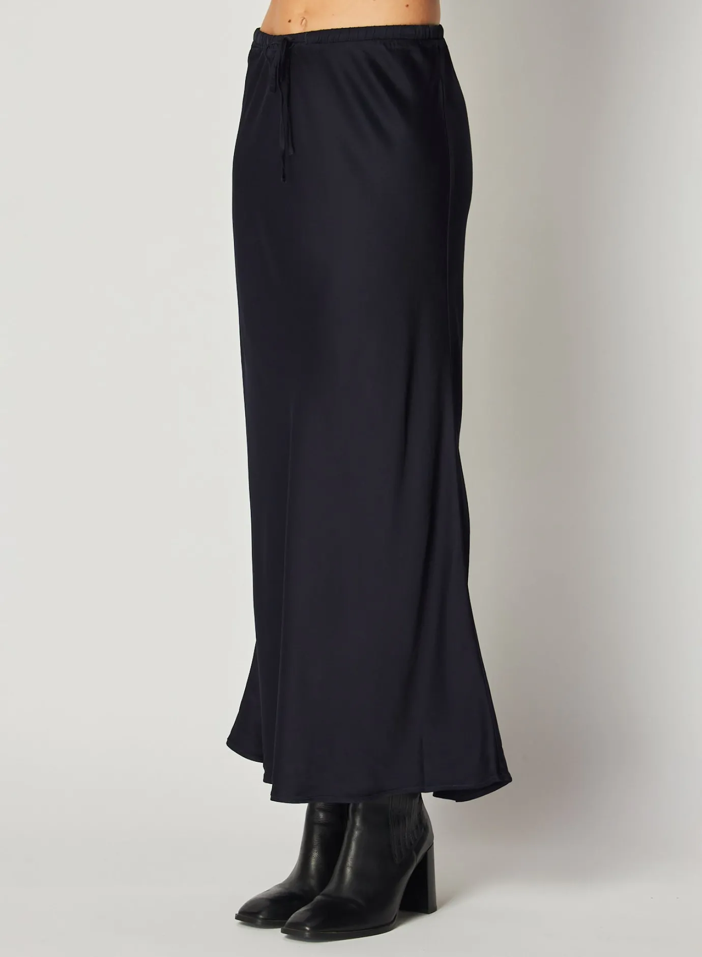 Bella Dahl Bias Skirt with Tie - Navy Eclipse- Skirts