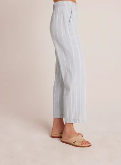 Bella Dahl Blakely Utility Wide Leg Crop - Bleach Stripe Wash- Pants