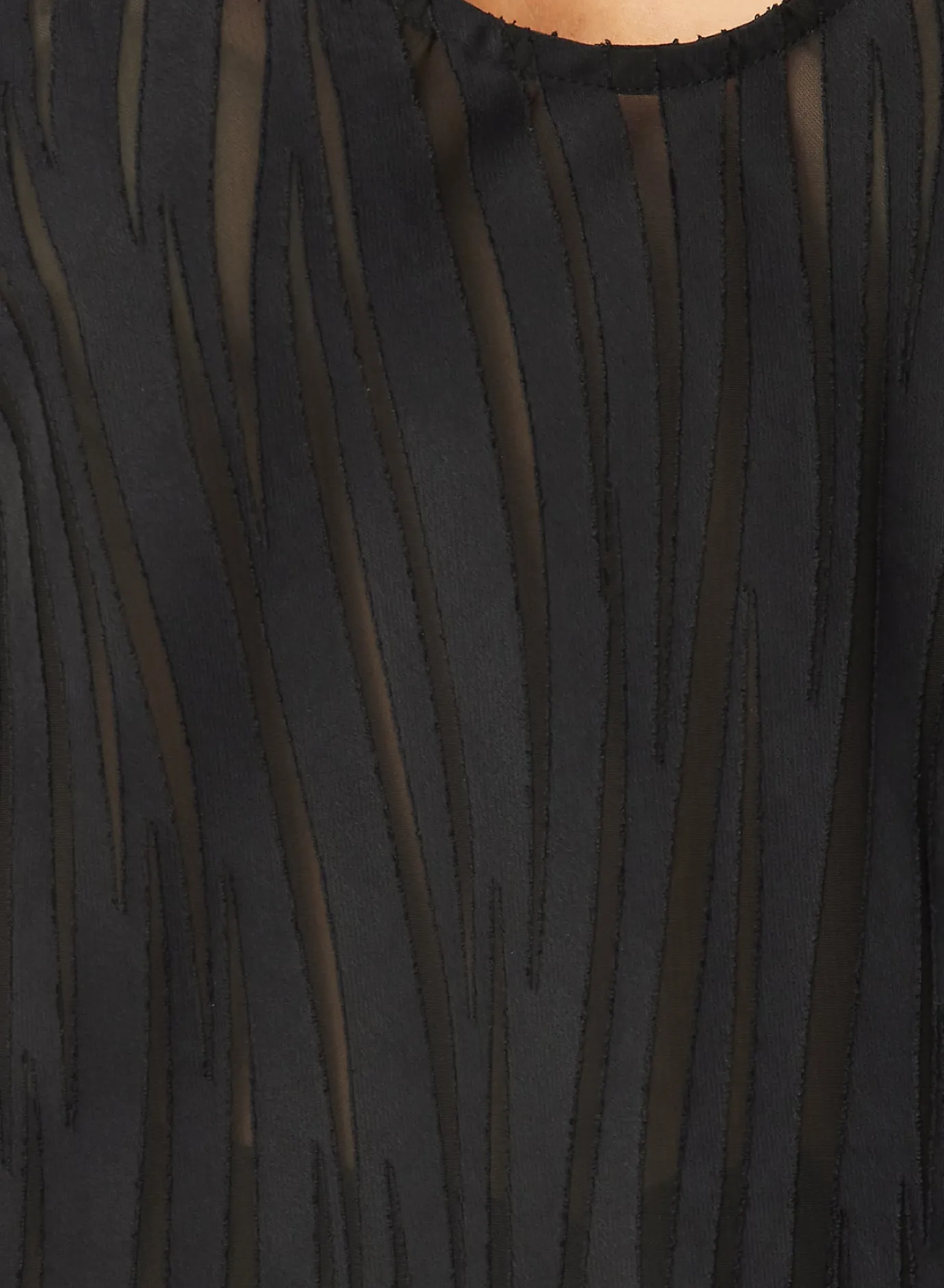 Bella Dahl Burn Out Scoop Neck Tank - Black Zebra- Sleeveless