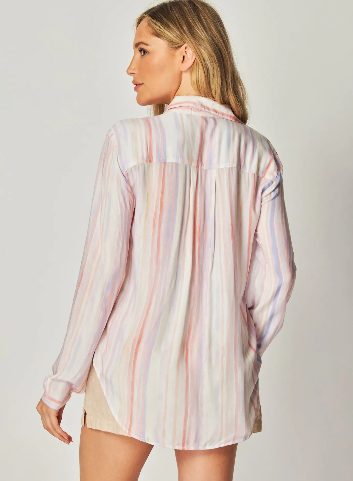 Bella Dahl Button Down Hipster - Sunrise Stripe Print- Button Down