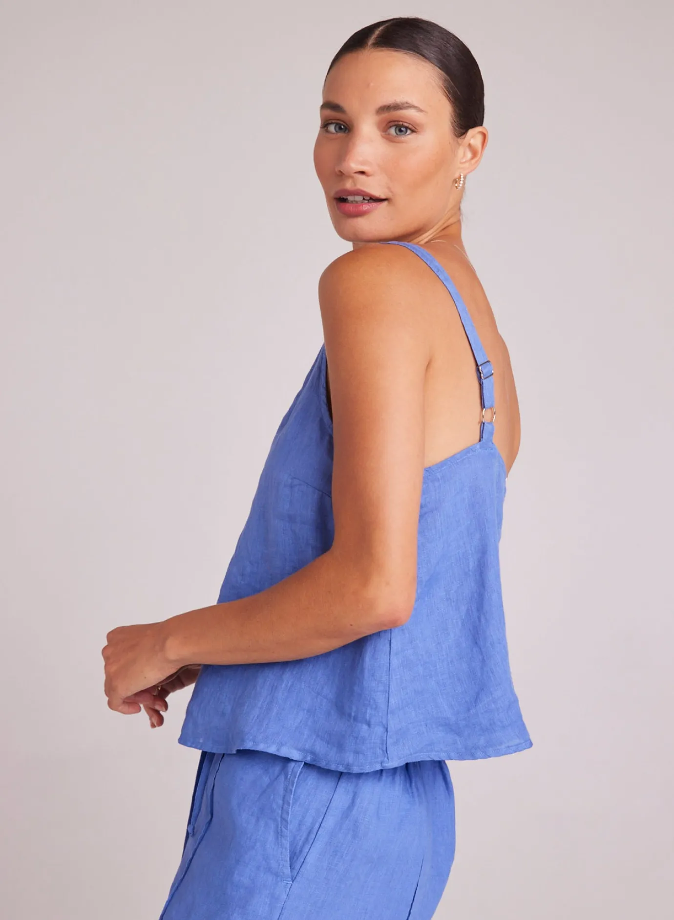 Bella Dahl Button Front Cami - Bahia Blue- Sleeveless