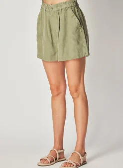 Bella Dahl Callie Ruffle Short - Dried Herb- Shorts