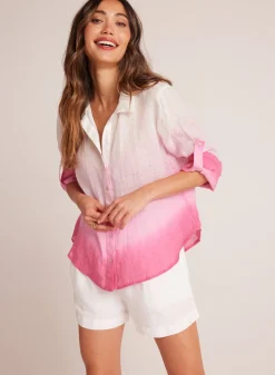 Bella Dahl Capri Button Down - Pink Ombre Dye- Button Down