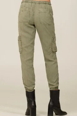 Bella Dahl Cargo Track Pants - Soft Army- Joggers