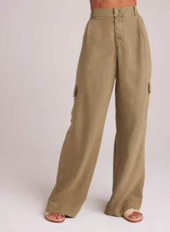 Bella Dahl Cargo Wide Leg - French Olive- Pants