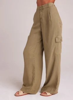 Bella Dahl Cargo Wide Leg - French Olive- Pants