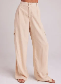 Bella Dahl Cargo Wide Leg - Summer Khaki- Pants