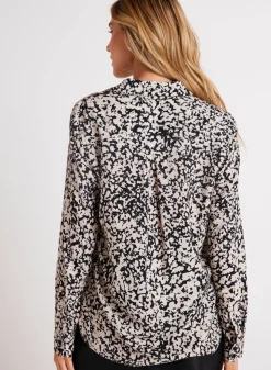 Bella Dahl Clean Shirt - Abstract Bloom Print- Button Down