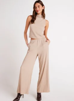Bella Dahl Clean Wide Leg Pant - Light Oak- Pants