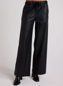 Bella Dahl Coated Faux Leather  Wide Leg  Pant - - Pants