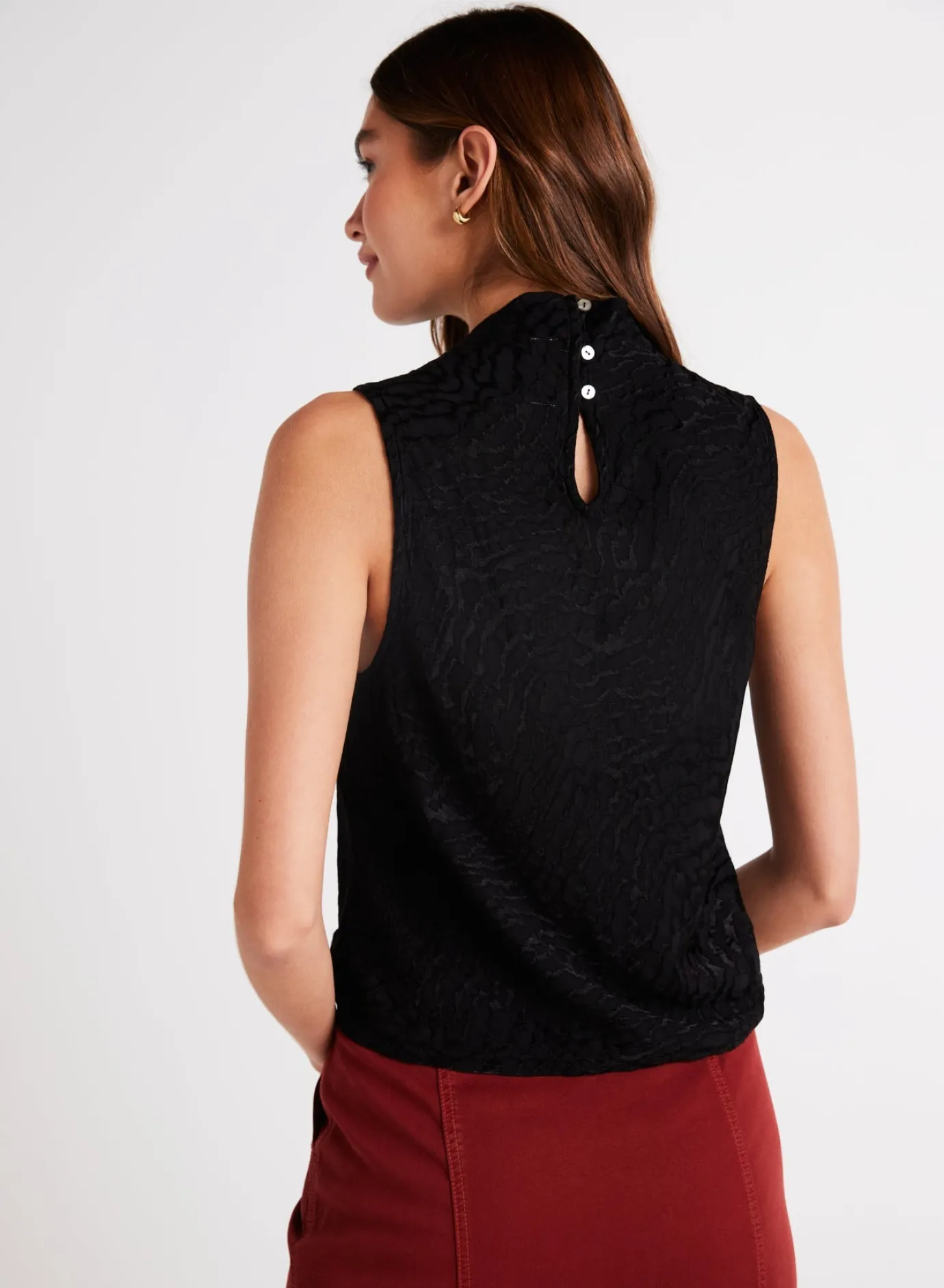 Bella Dahl Cowl Neck Bias Top - - Sleeveless