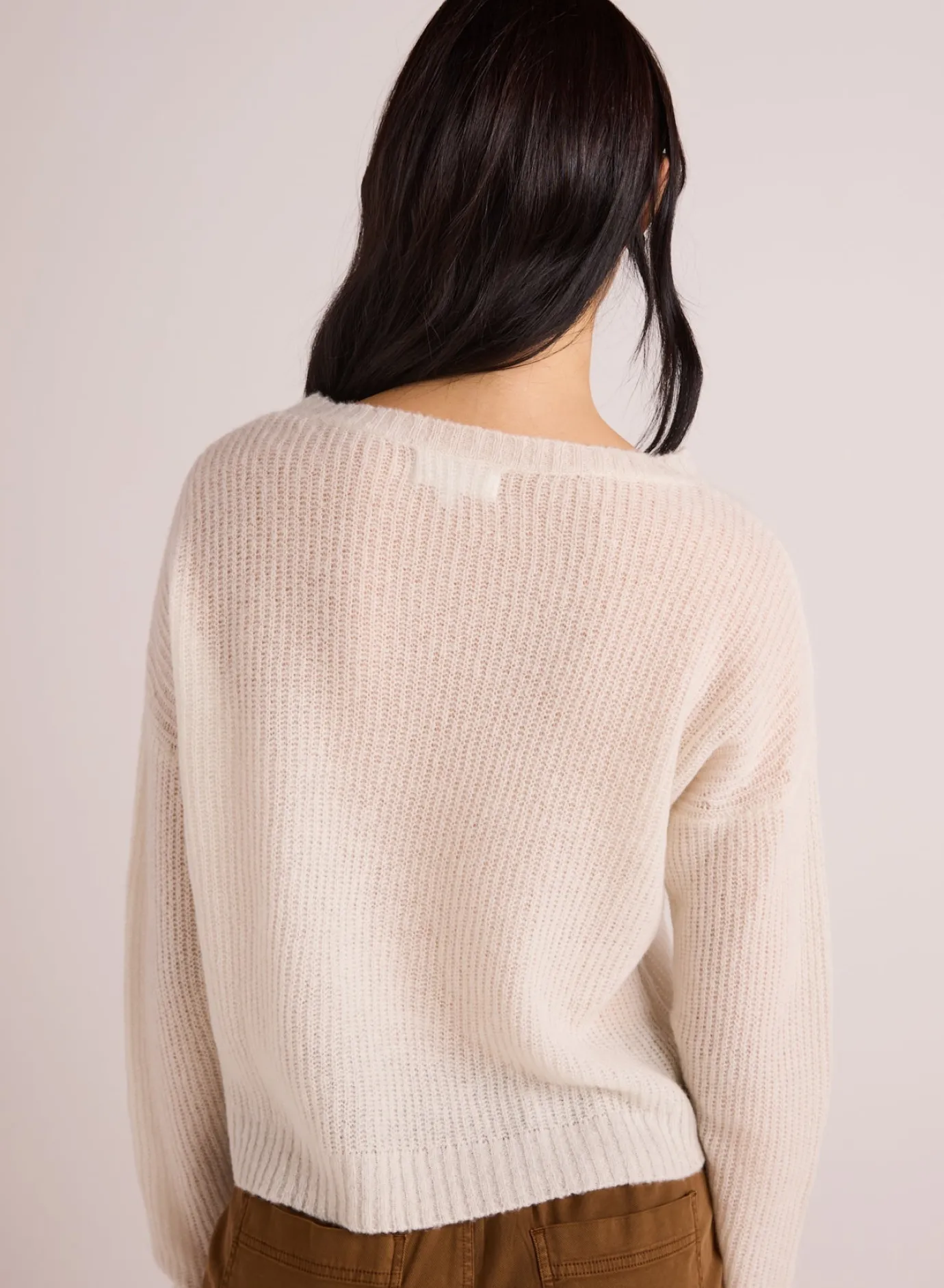 Bella Dahl Drop Shoulder Sweater - Winter White- Sweaters