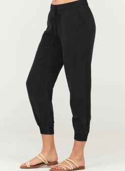 Bella Dahl Easy Drawstring Jogger - Vintage Black- Essentials Bottoms