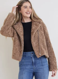 Bella Dahl Felton Teddy Moto Jacket - - Outerwear