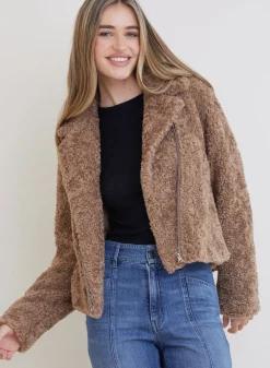 Bella Dahl Felton Teddy Moto Jacket - - Outerwear