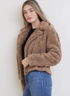 Bella Dahl Felton Teddy Moto Jacket - - Outerwear