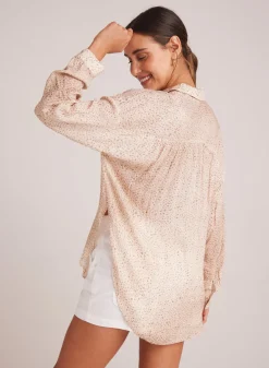 Bella Dahl Flowy Shirt - Salvador Sand Print- Button Down