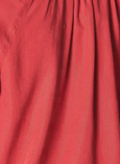 Bella Dahl Flowy Short Sleeve Pullover - Riviera Red- Short Sleeve