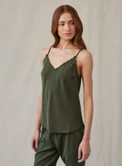 Bella Dahl Frayed Cami - Italian Herb- Essentials Tops