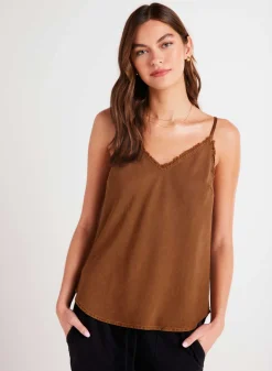 Bella Dahl Frayed Cami - Twilight Gold- Sleeveless