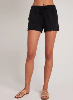 Bella Dahl Frayed Hem Pocket Short - Vintage Black- Shorts