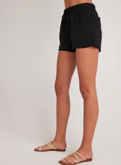 Bella Dahl Frayed Hem Pocket Short - Vintage Black- Shorts