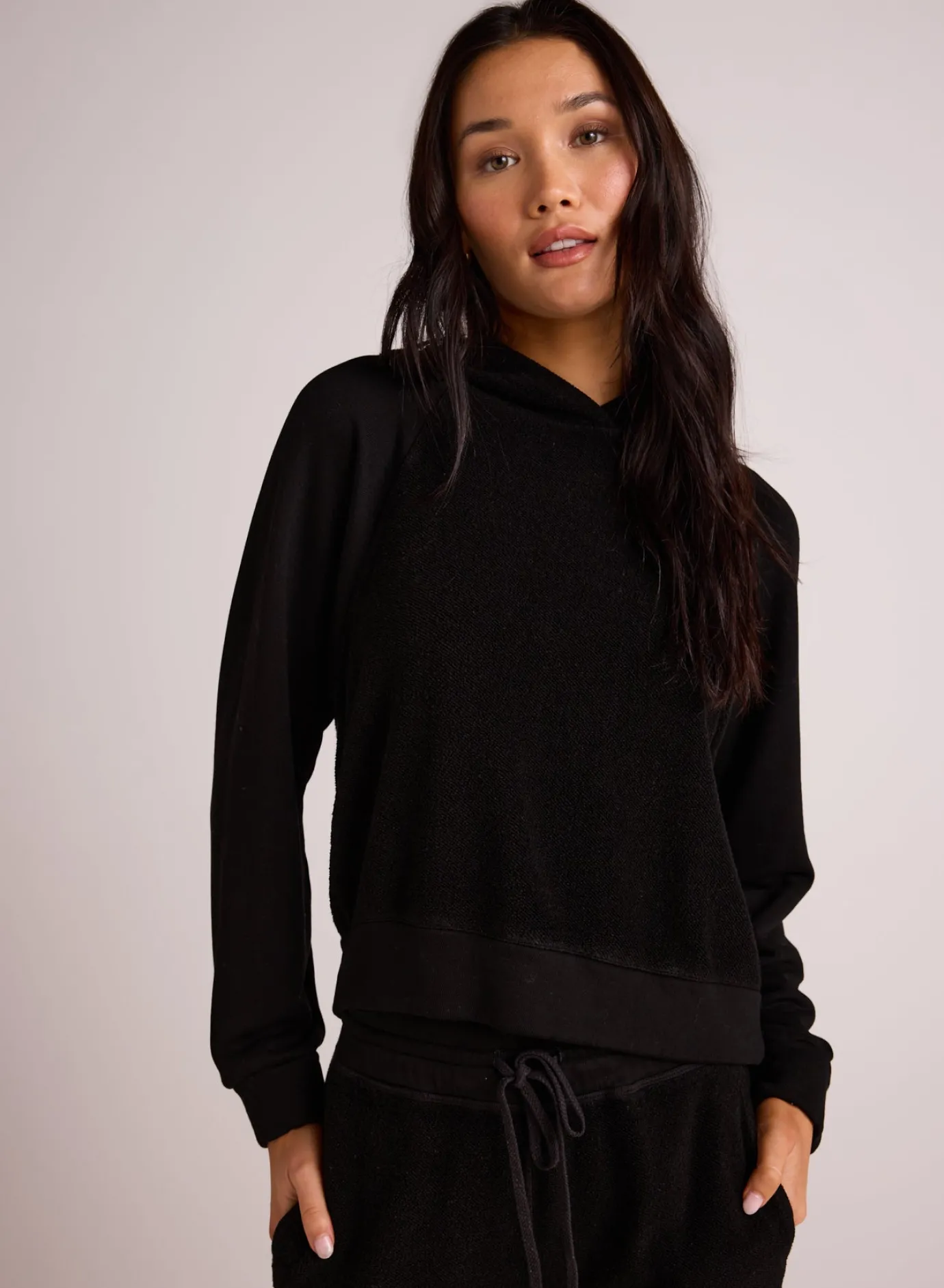 Bella Dahl French Terry Raglan Hoodie Sweatshirt - - Sweaters