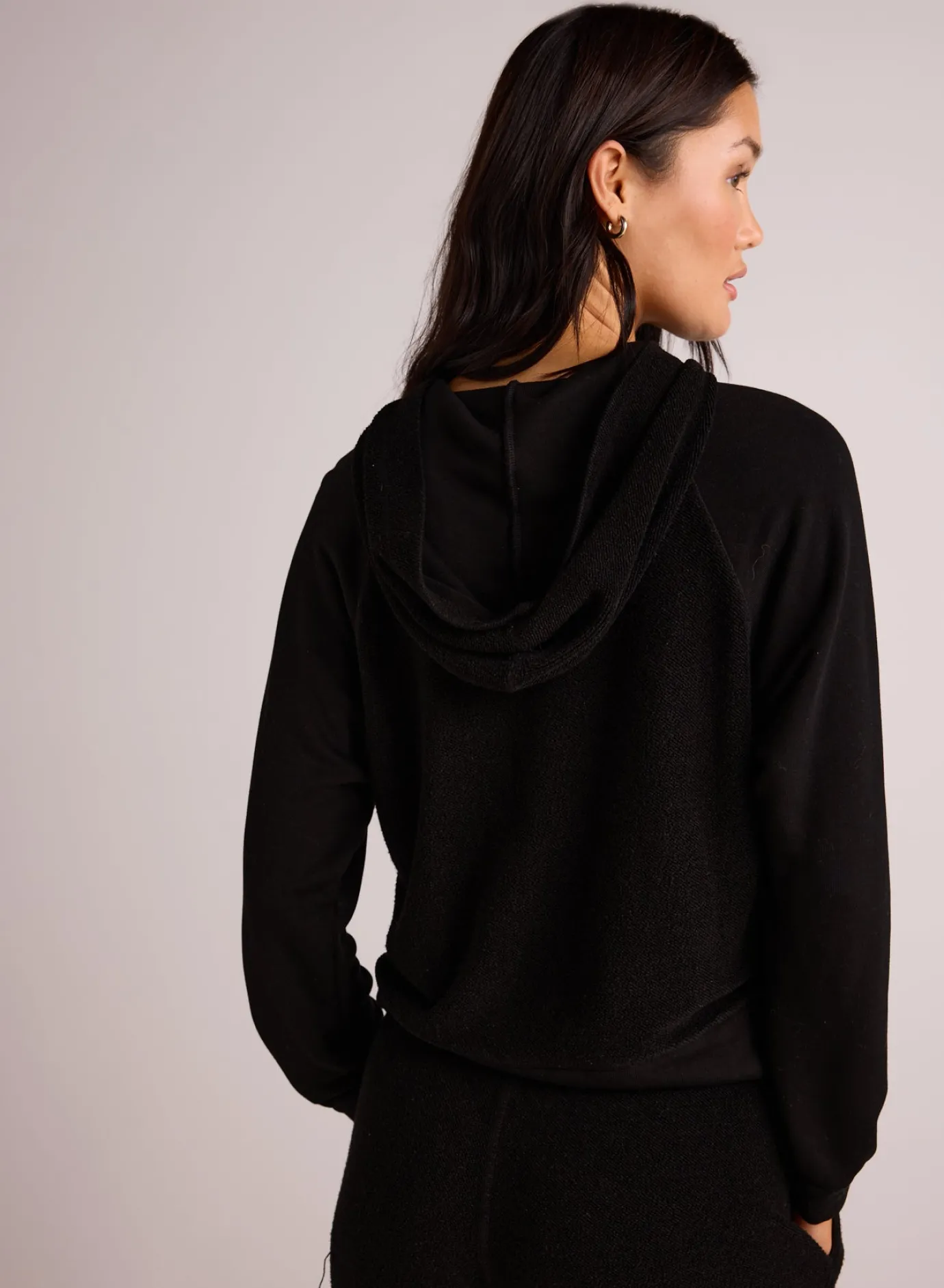 Bella Dahl French Terry Raglan Hoodie Sweatshirt - - Sweaters