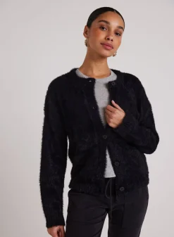 Bella Dahl Fuzzy Crew Neck Cardigan - - Seasonal Essentials