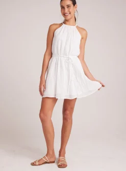 Bella Dahl Gathered Halter Dress With Braided Belt - - Short Dresses