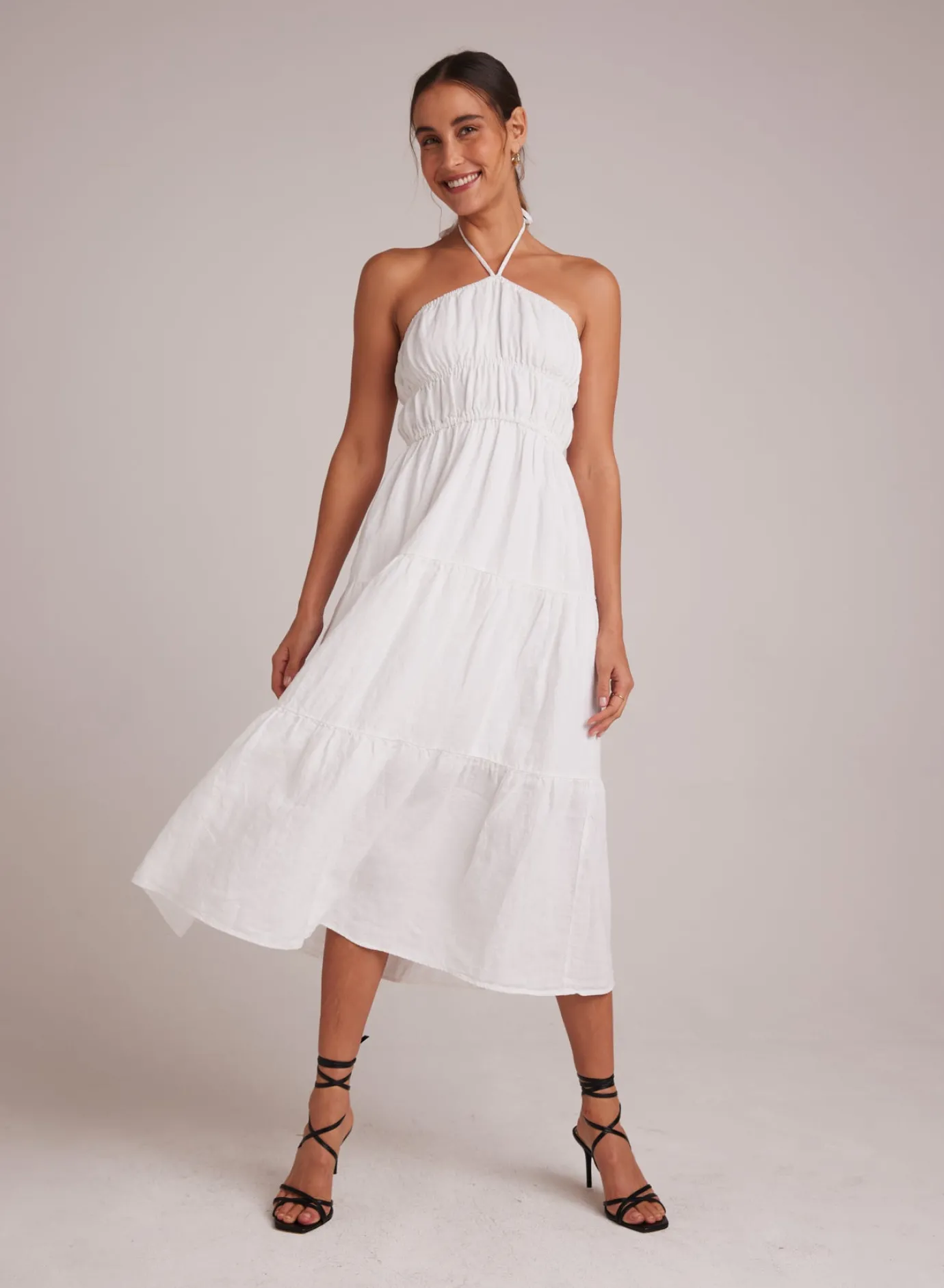 Bella Dahl Gathered Halter Midi Dress - - Long Dresses
