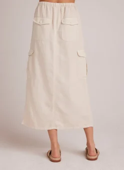 Bella Dahl Goldie Bellow Pocket Cargo Skirt - Seashell Sand- Skirts