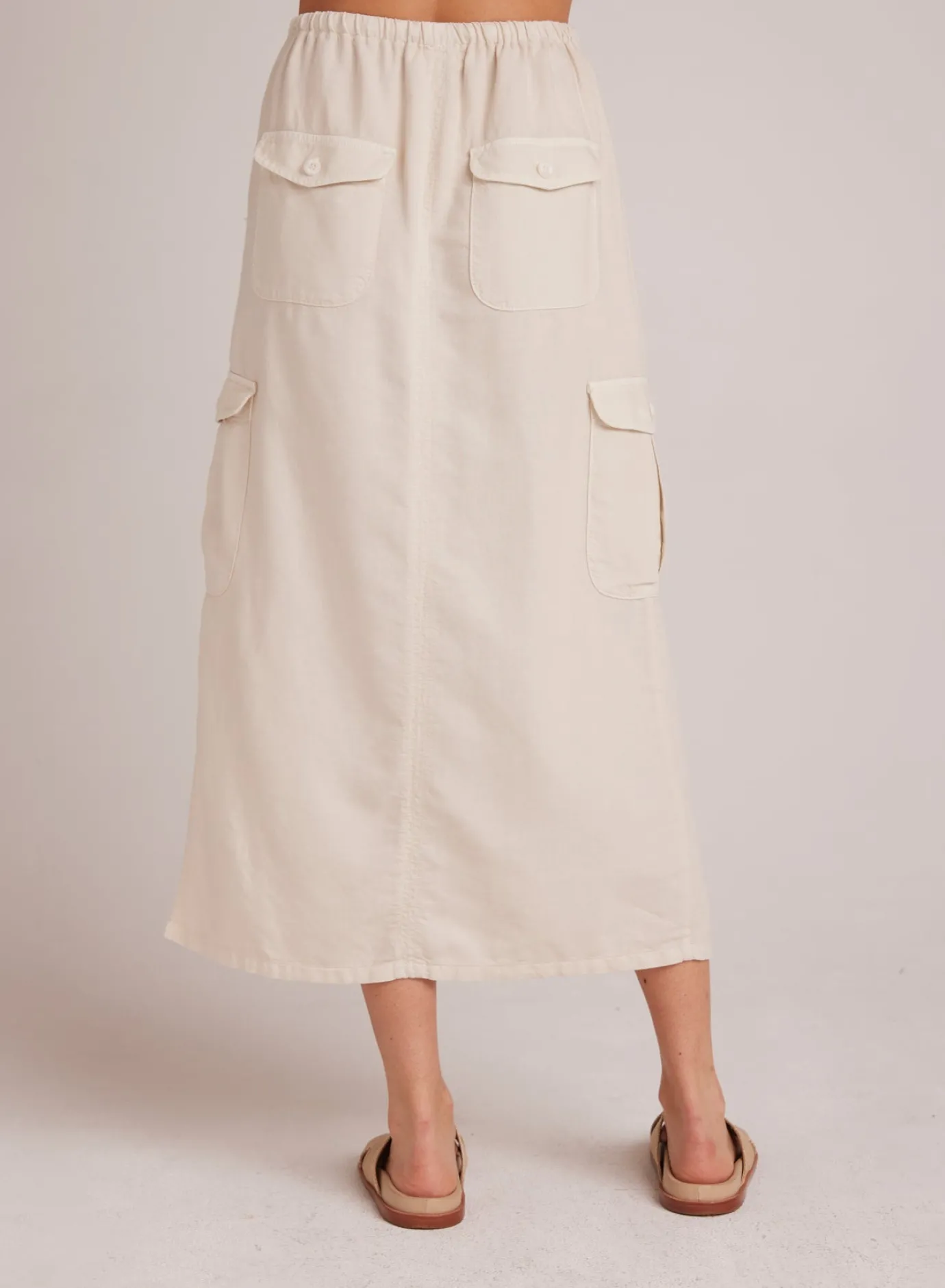 Bella Dahl Goldie Bellow Pocket Cargo Skirt - Seashell Sand- Skirts