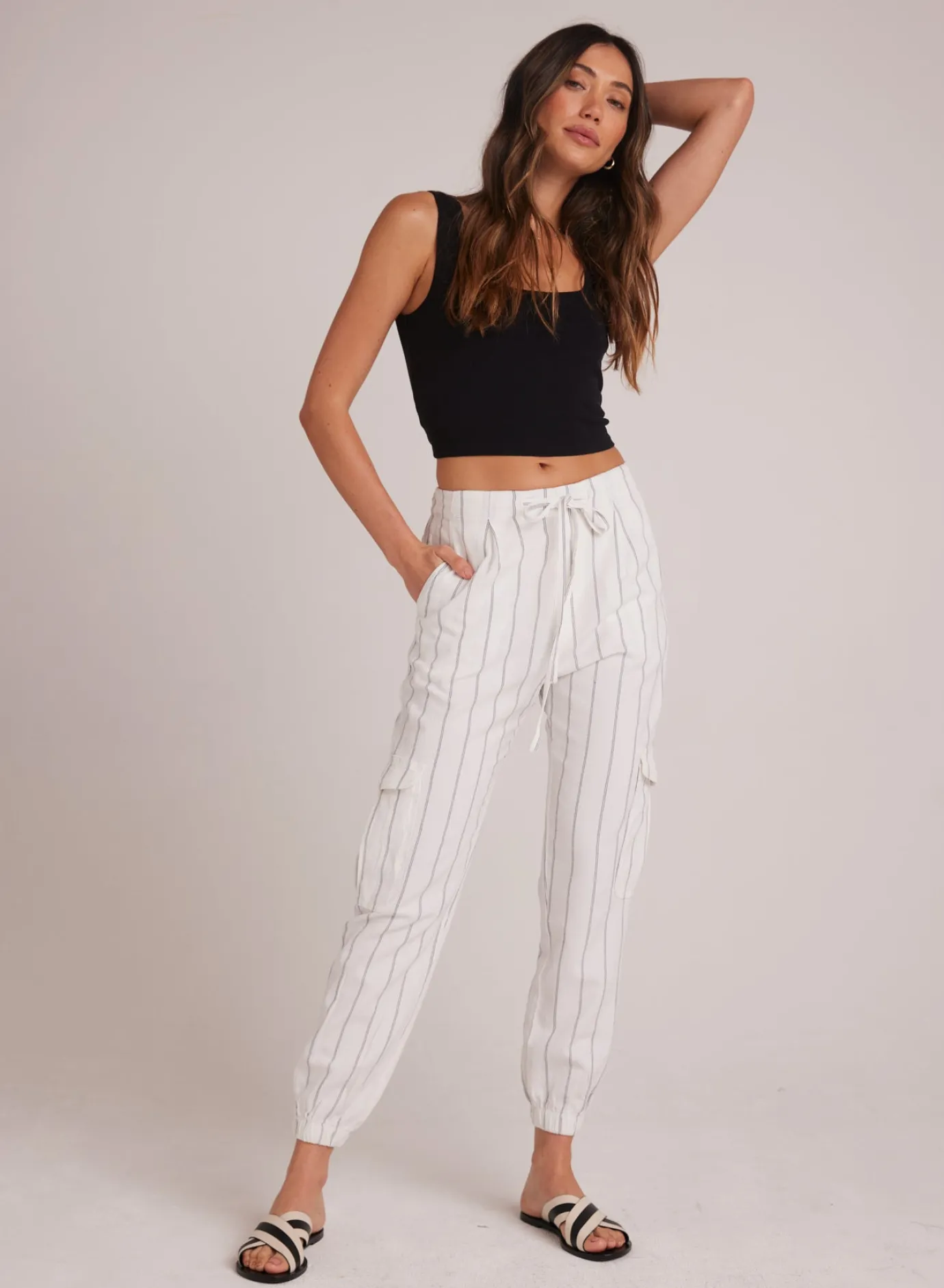 Bella Dahl Isla Pleated Jogger - Mala Beach Stripe- Pants