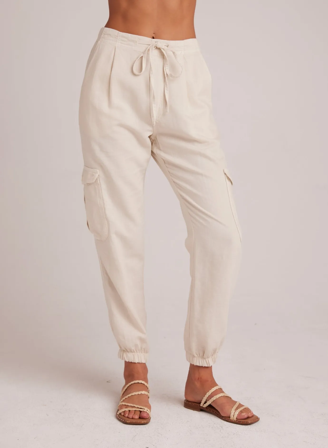Bella Dahl Isla Pleated Jogger - Seashell Sand- Joggers