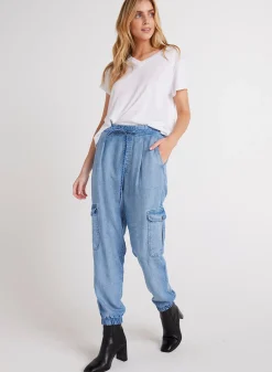 Bella Dahl Isla Pleated Jogger - Vintage Horizon Wash- Pants