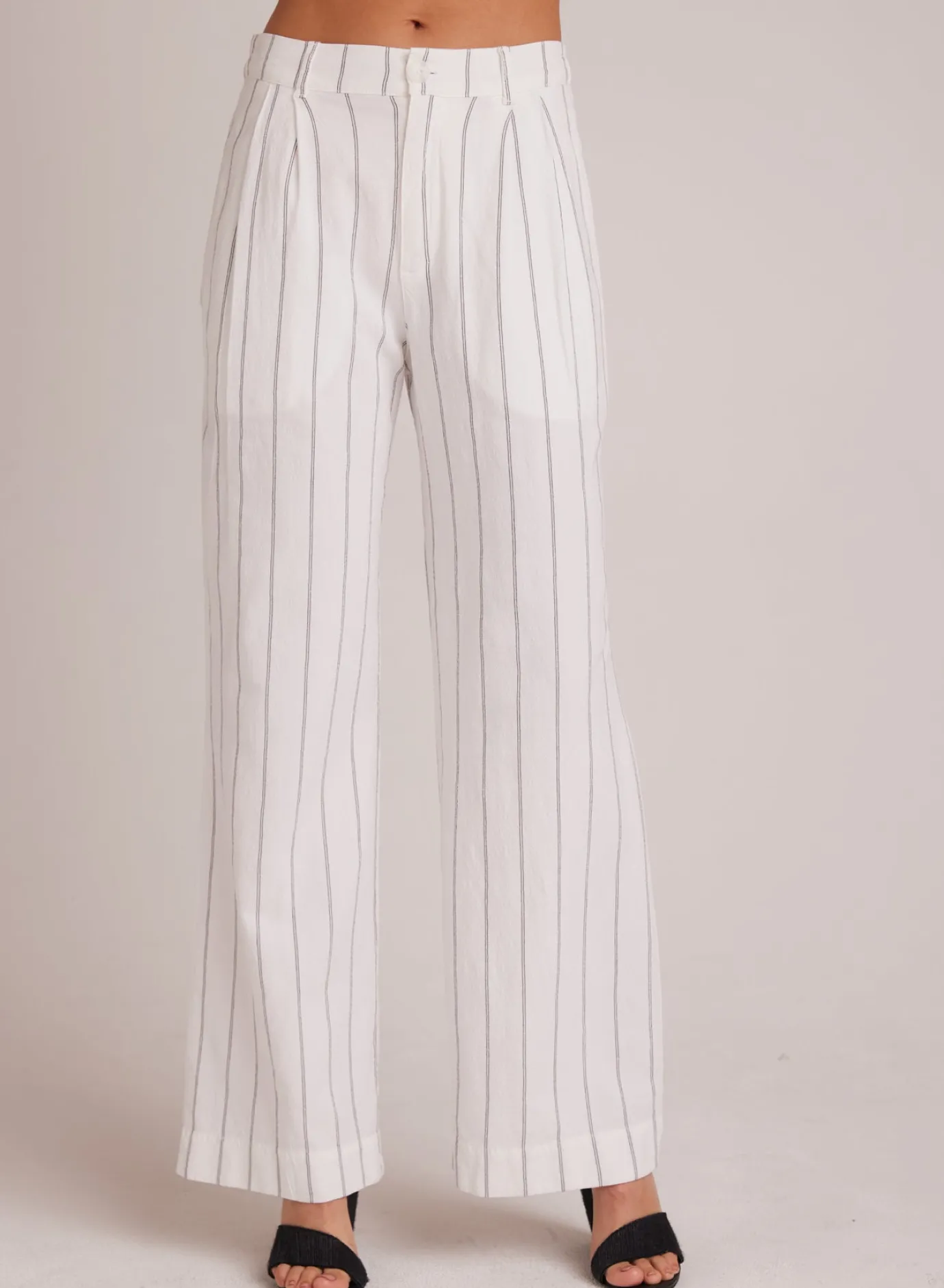 Bella Dahl Kate Pleated Pant with Elastic Back - Mala Beach Stripe- Pants