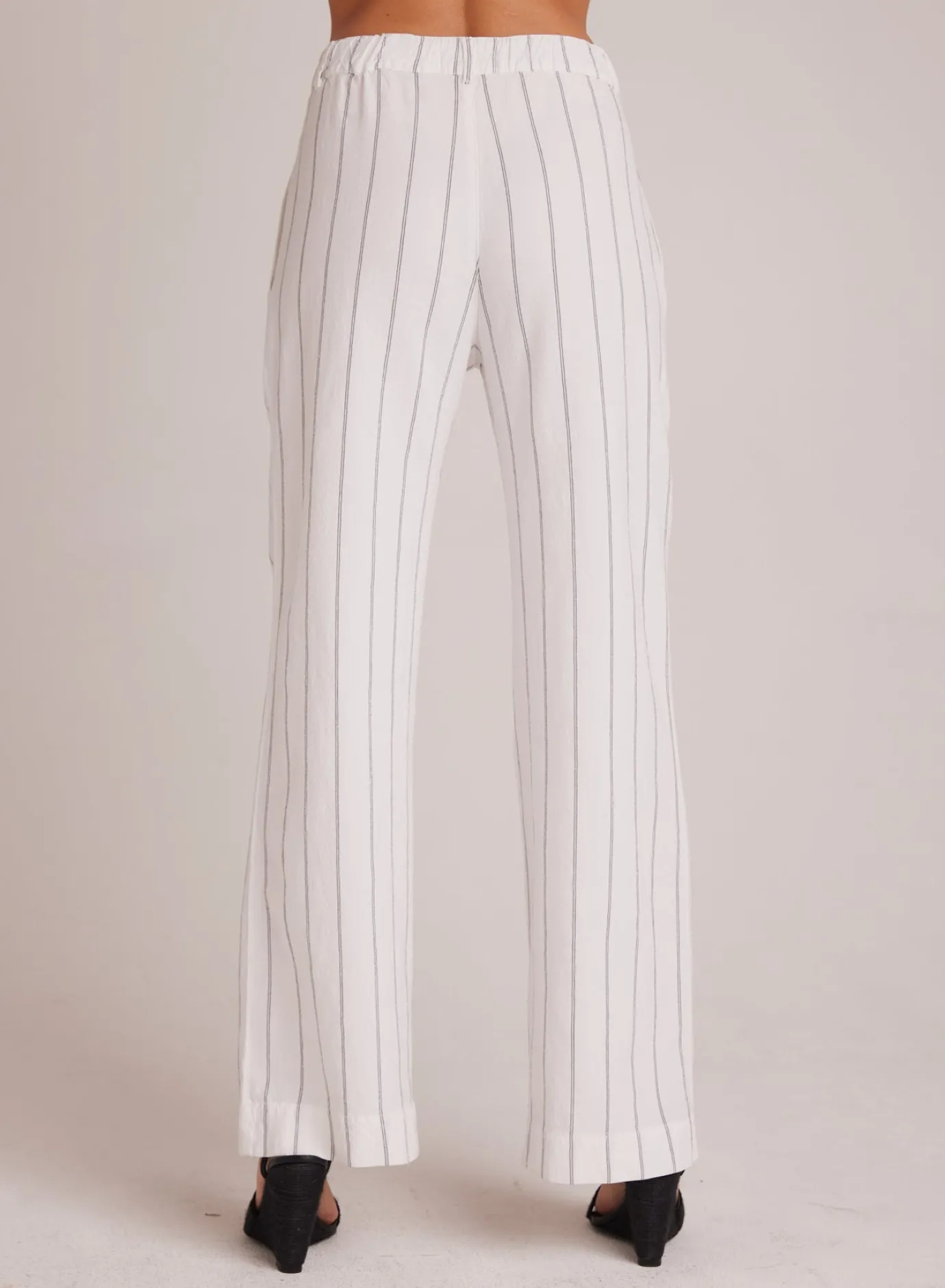 Bella Dahl Kate Pleated Pant with Elastic Back - Mala Beach Stripe- Pants