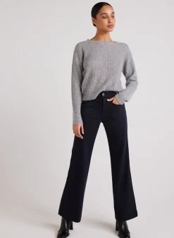 Bella Dahl Lola Two Pocket Wide Leg - Soft Black- Pants