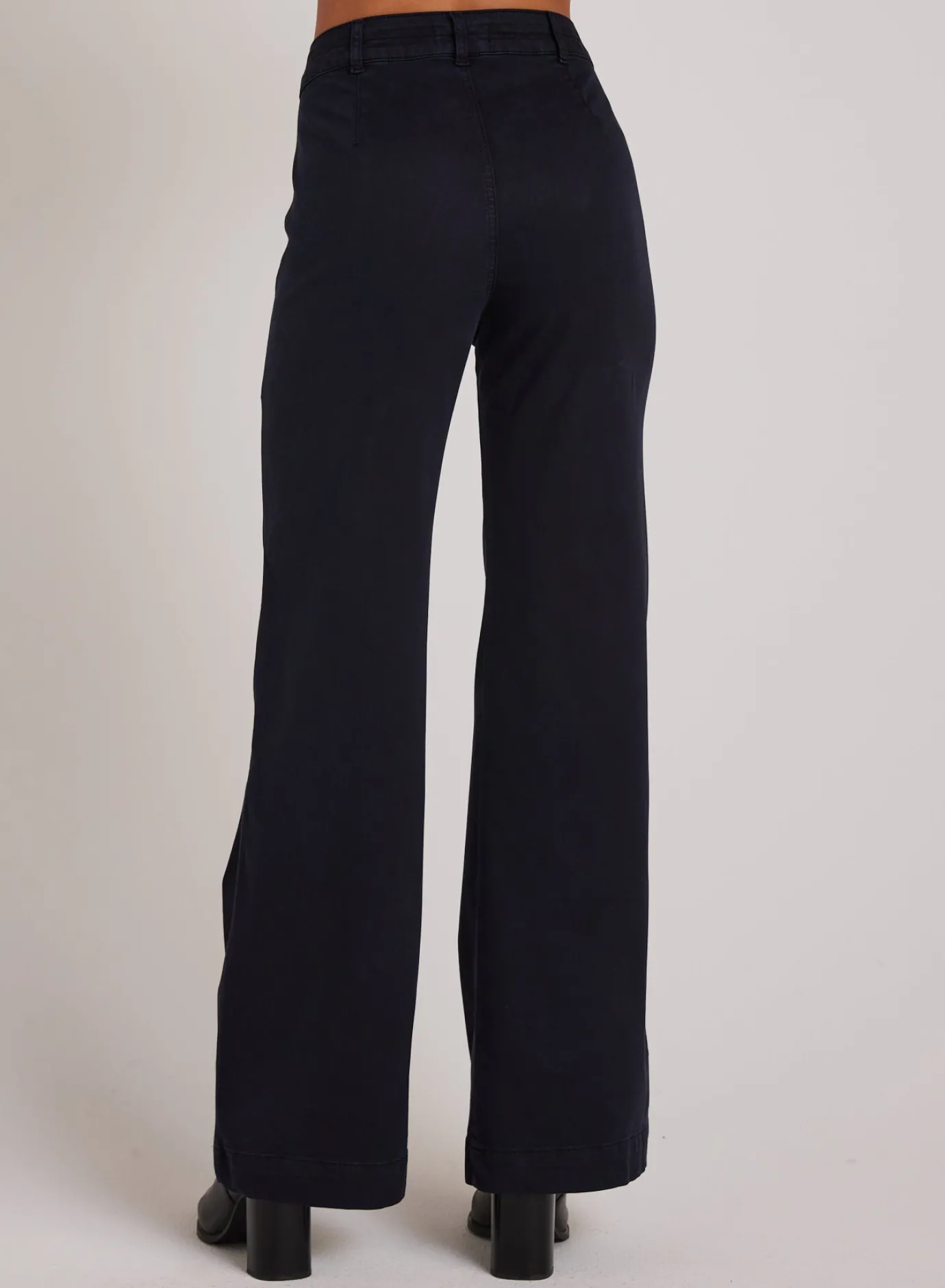 Bella Dahl Lola Two Pocket Wide Leg - Soft Black- Pants