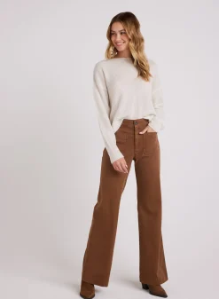 Bella Dahl Lola Two Pocket Wide Leg - Spiced Brown- Pants