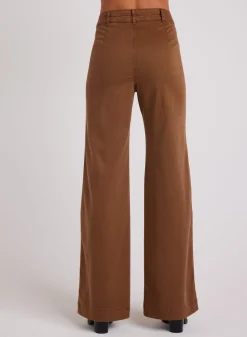 Bella Dahl Lola Two Pocket Wide Leg - Spiced Brown- Pants