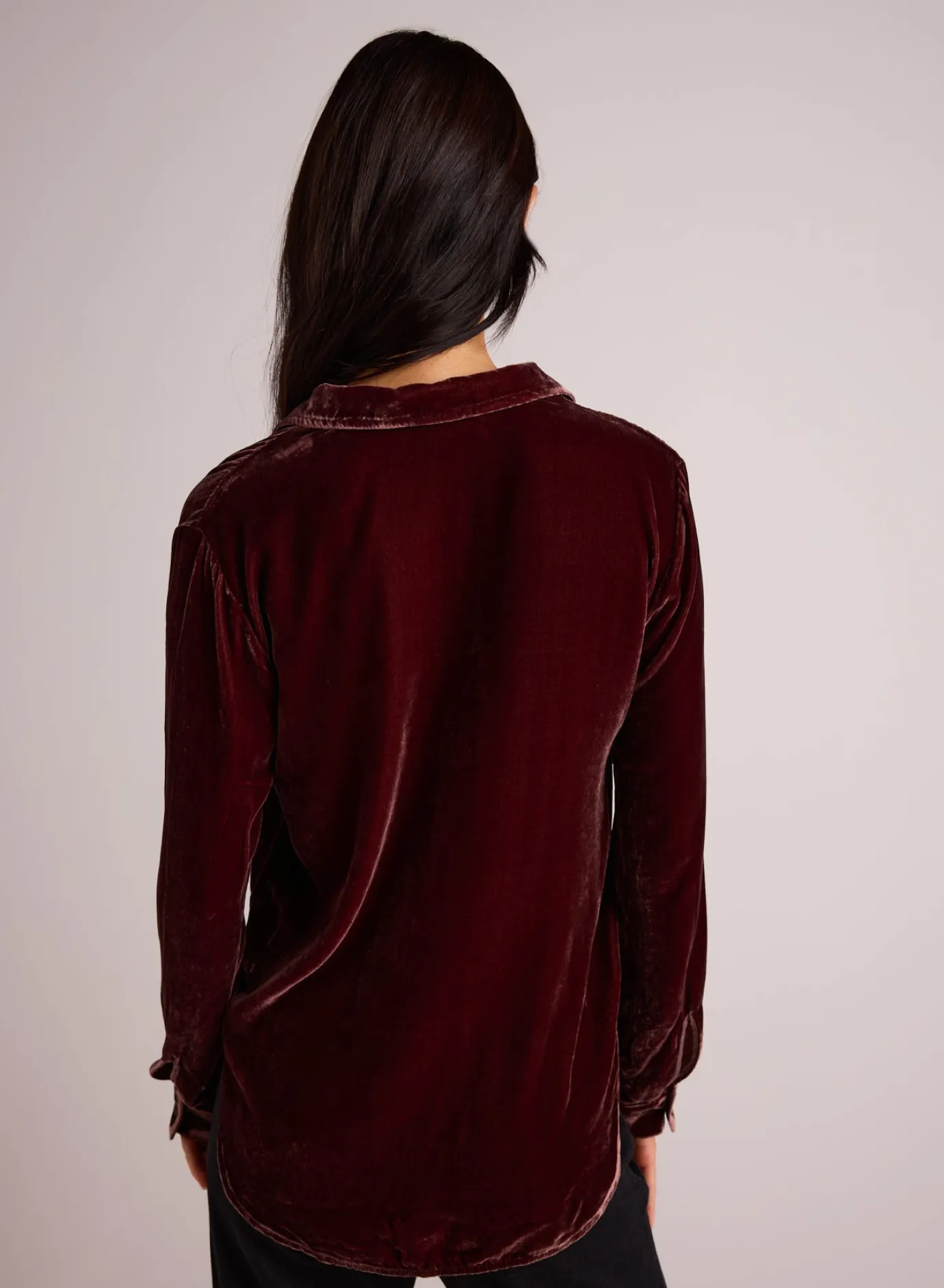 Bella Dahl Long Sleeve Clean Shirt - Winter Rouge- Button Down