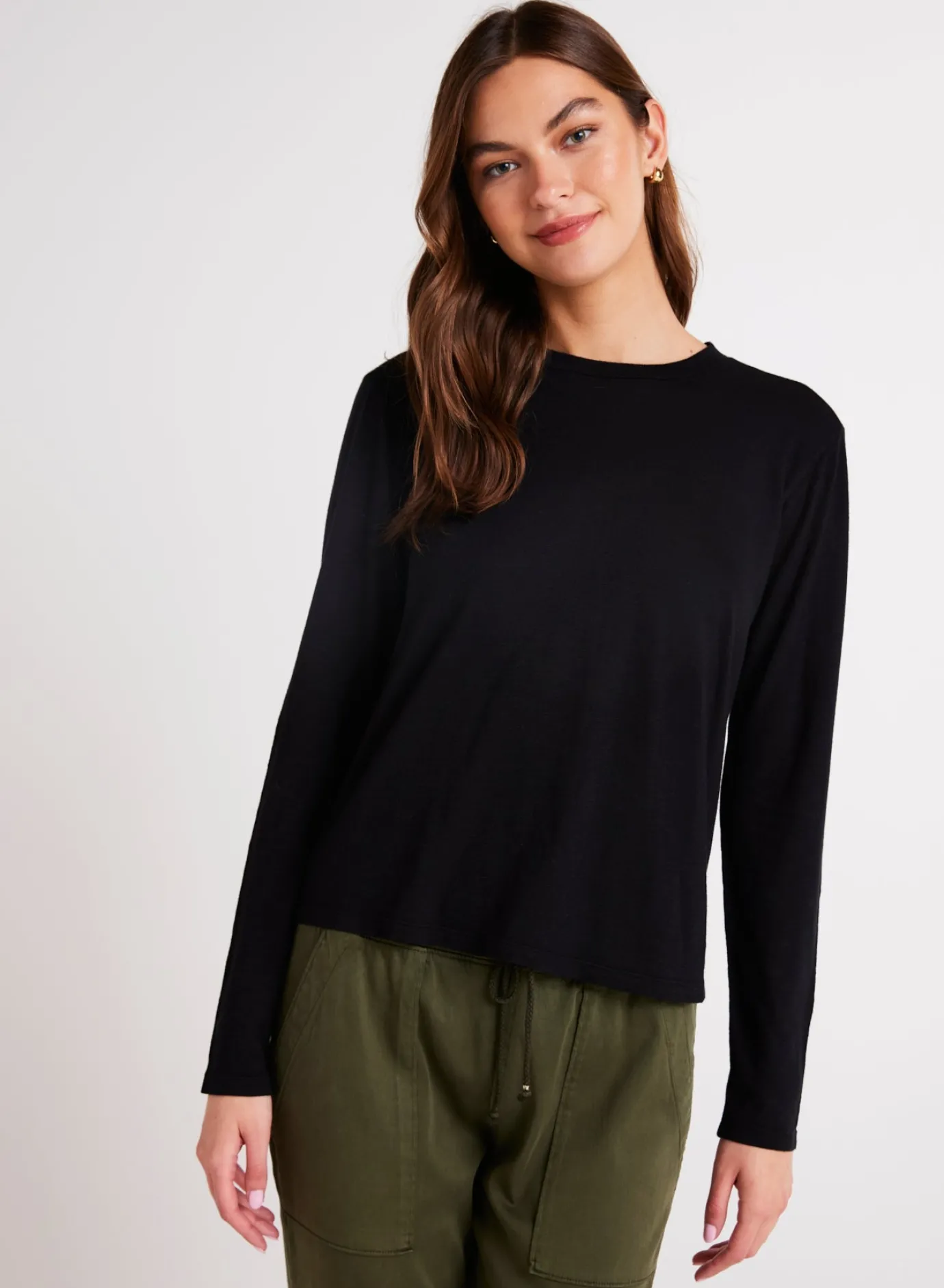 Bella Dahl Long Sleeve Crew Tee - - Essentials Tops