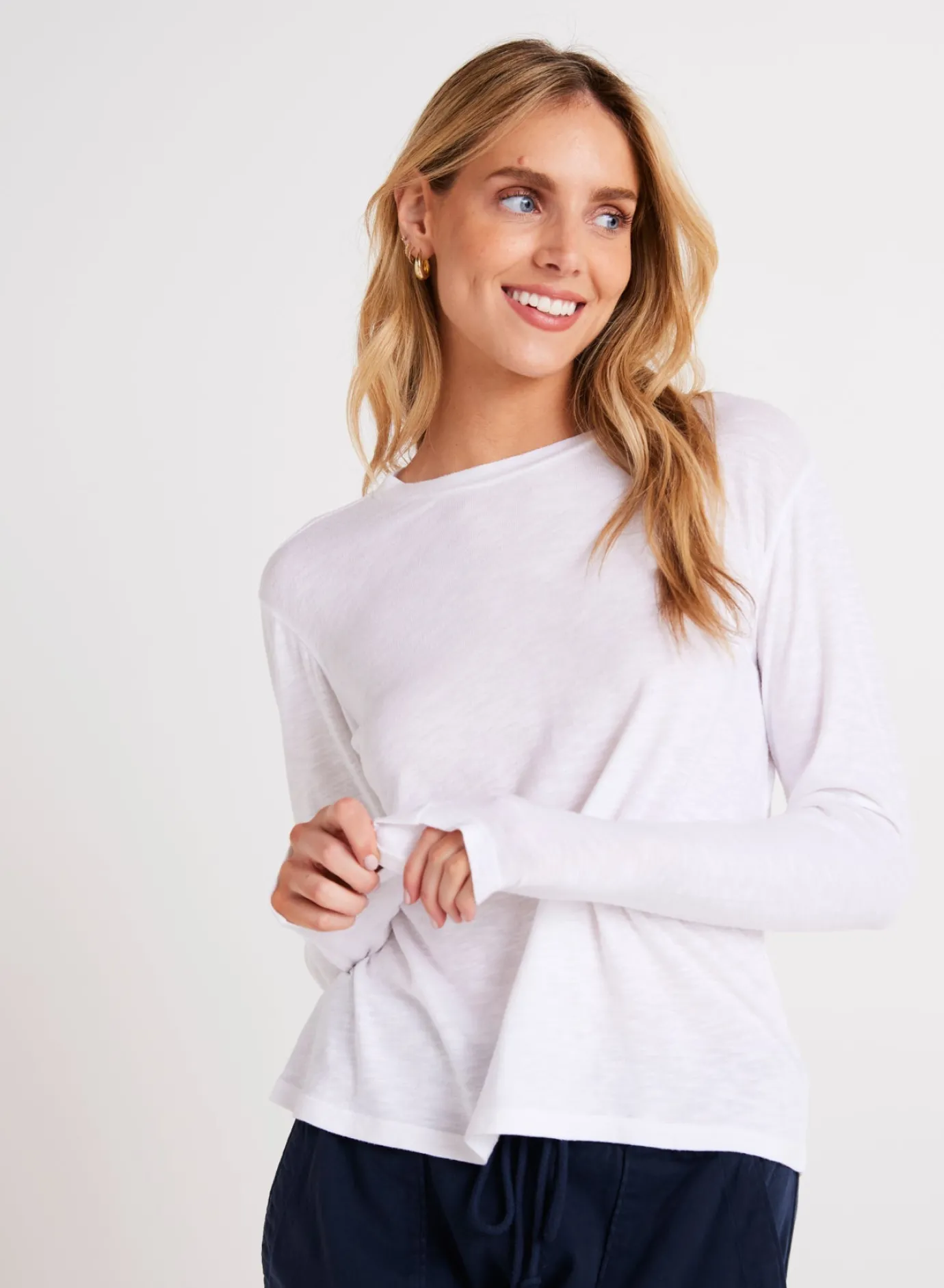 Bella Dahl Long Sleeve Crew Tee - - Essentials Tops
